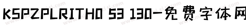 KSPZPLRITH0 53 130字体转换